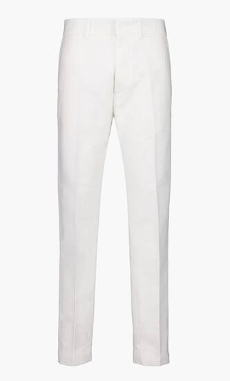 Cotton Satin Chino Trousers