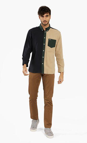 Relaxed Fit Colorblock Shirt
