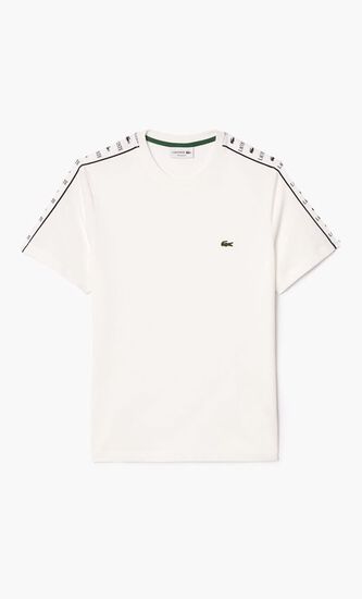 Cotton Jersey Logo Stripe T-shirt