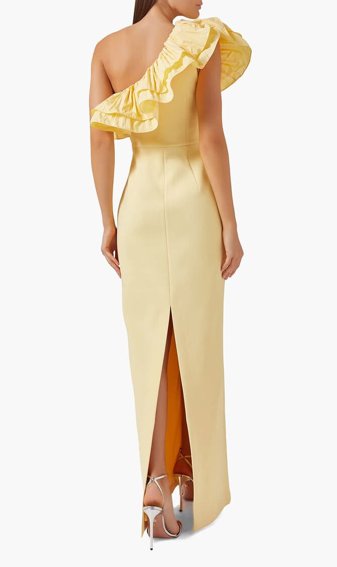 Lulu One Shoulder Ruffle Gown