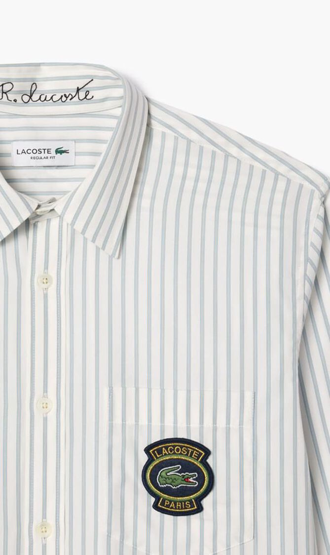 Striped Cotton Poplin Long-Sleeve Shirt