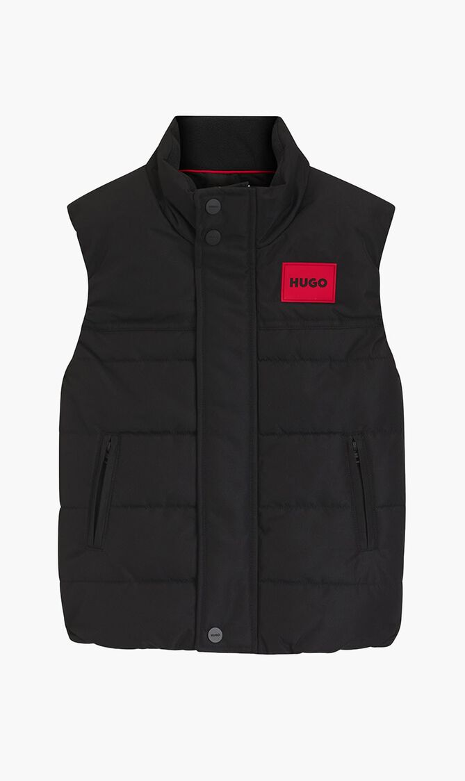 Padded Gilet with Logo Print