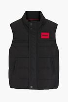 Padded Gilet with Logo Print