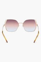 METAL SUN GLASSES F GOLDOTHER GRADIENT BROWN