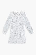 Metallic Effect Long Sleeved Dress