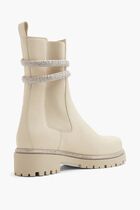 IVORY CALF/SILVER SHADE STRASS