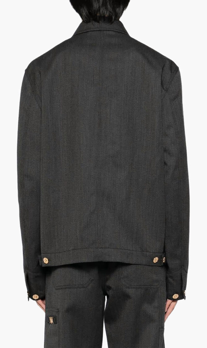 BLOUSON WOOL TWILL MOULINE FABRIC