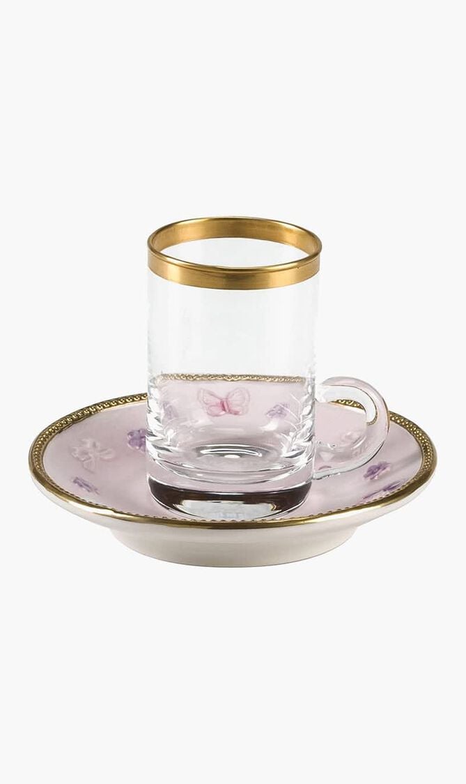 Blooming Butterfly Tea Cup and Saucer