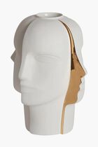 Atlas Split Vase Medium White