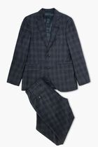 Tonal Chequered Suit Jacket