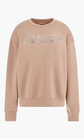 Viscose Rhinestone Sweatshirt