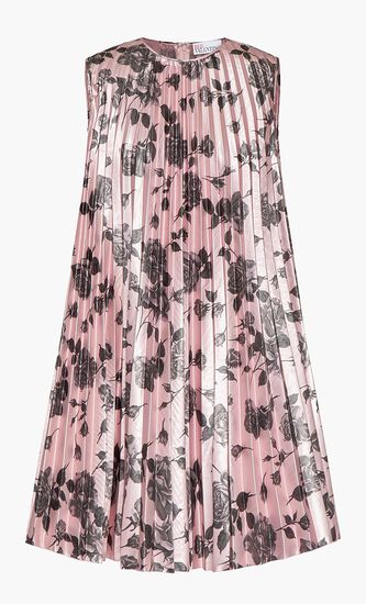 Pleated Floral Dress