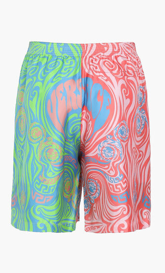 Psychedelic Logo Print Shorts