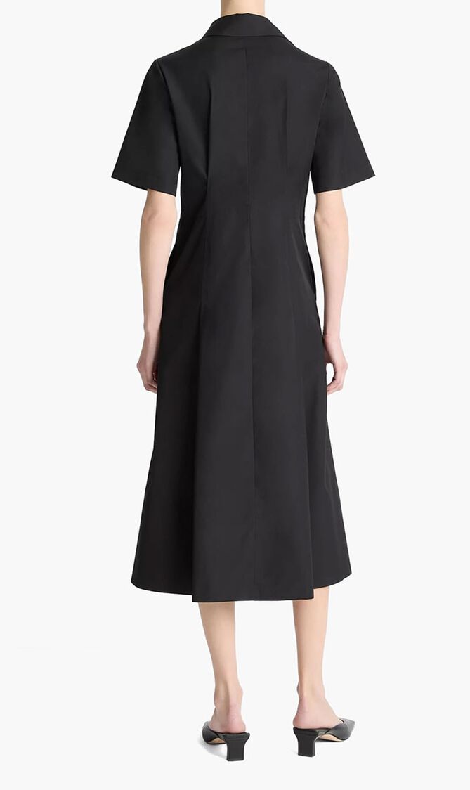 Cotton Short Sleeve Shirt Dress