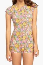 Short Sleeve One Piece Swimsuit
