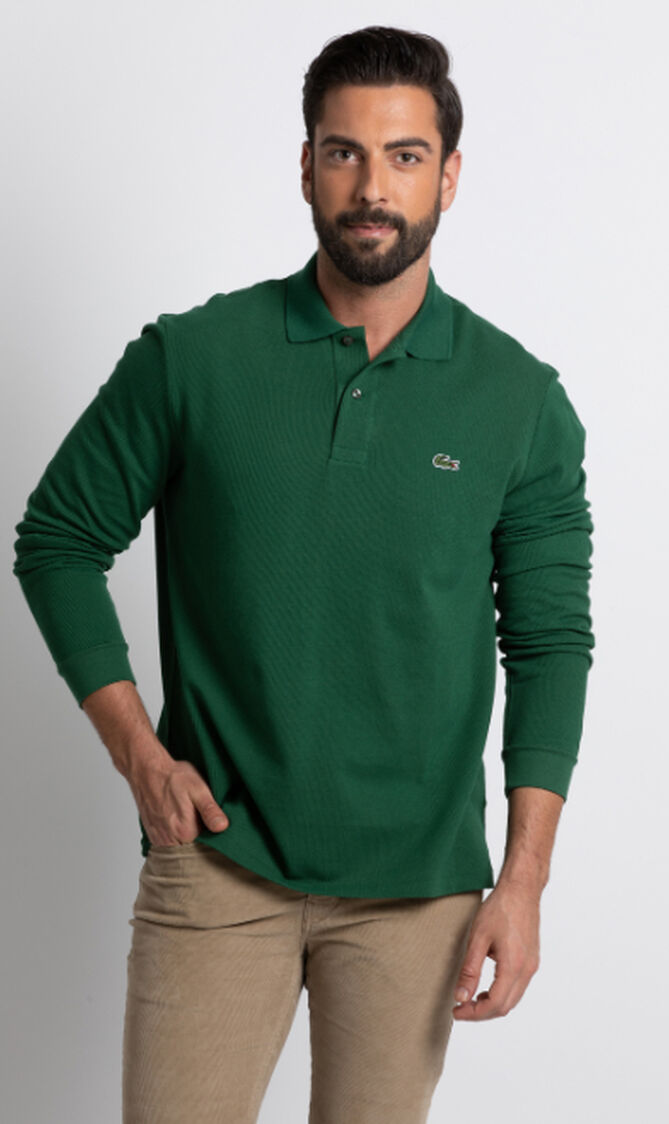Classic Fit Long Sleeve Polo Shirt