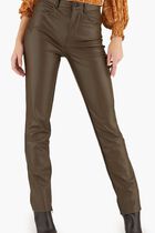 Caroline Pants - Coated Jersey Faux Leather