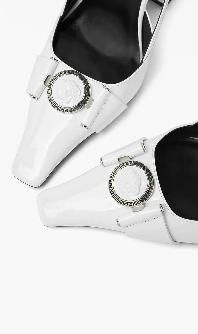 Medusa Buckle Slingbacks
