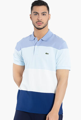 Colourblock Striped Classic Fit Polo Shirt