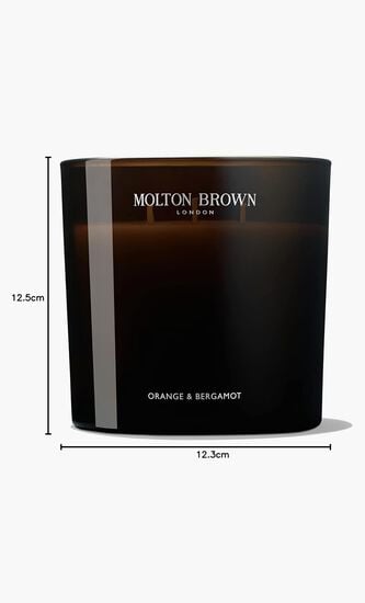 Orange & Bergamot Luxury Scented Candle, Triple Wick