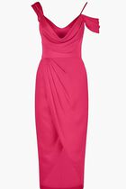 Andi Faux Wrap Midi Dress