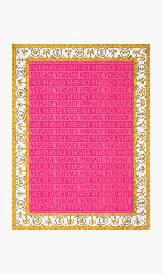 I LOVE BAROQUE BEACH TOWEL PINK