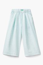 Printed Linen Blend Trousers