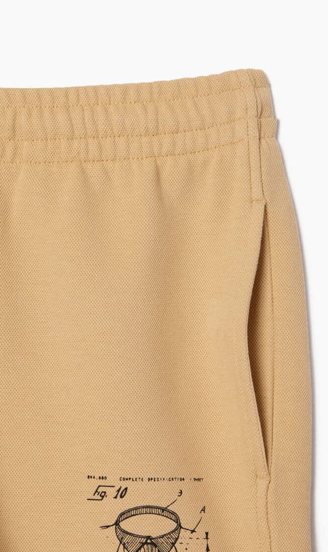 Double-Face Printed Pique Jogger Shorts