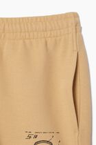 Double-Face Printed Pique Jogger Shorts