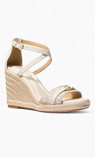 Mandy Signature Logo And Leather Wedge