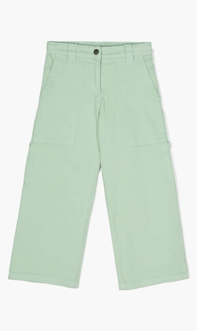 Straight Leg Cotton Trousers
