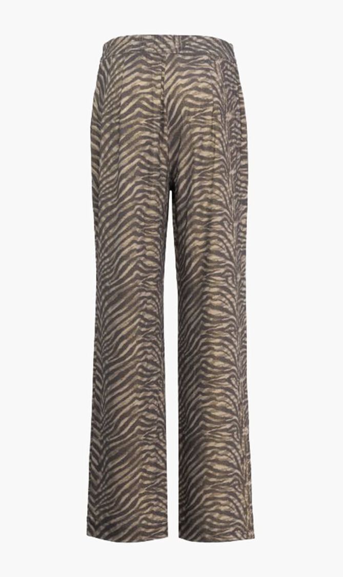 Wide Leg Zebra Print Trousers