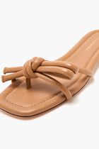 HADLEY LEATHER BOW FLAT SANDAL