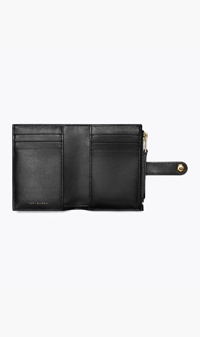 T Monogram Leather Bifold Wallet