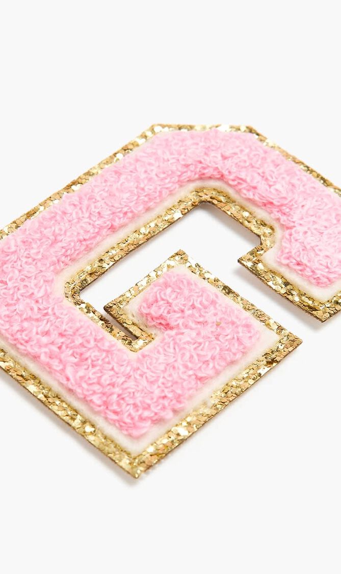 Chenille Sparkle Letter 'G' patch