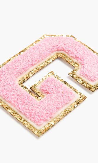 Chenille Sparkle Letter 'G' patch