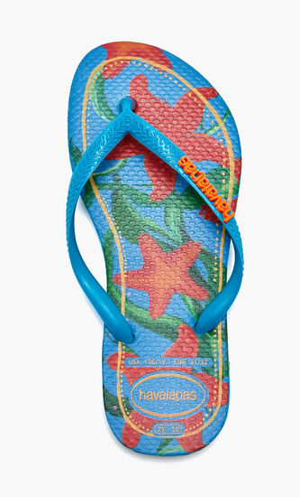 Slim Tropical Flip Flops