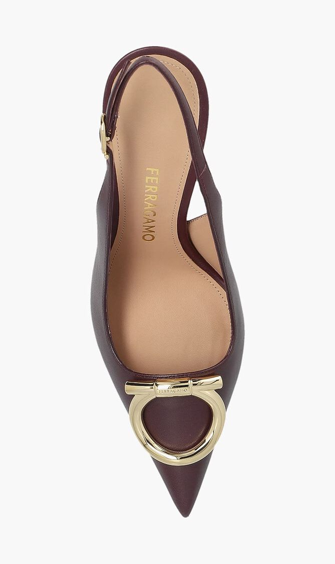 Maxi Gancini Slingback Pumps