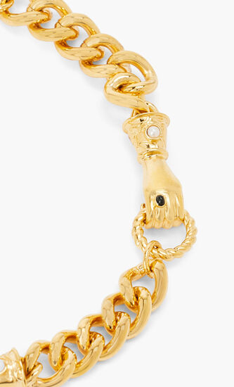 HARRIS REED BLACK ONYX AND WHITE PEARL BRACELET