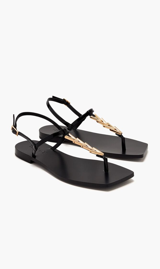 FLAT SANDAL T.10 PATENT CALF LEATHER