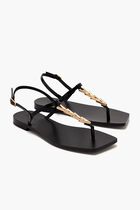 FLAT SANDAL T.10 PATENT CALF LEATHER