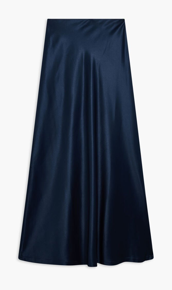 17S-0031 MATTE SATIN LONG SKIRT