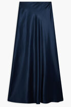 17S-0031 MATTE SATIN LONG SKIRT