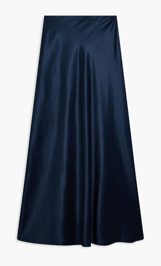 17S-0031 MATTE SATIN LONG SKIRT