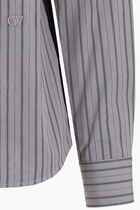 BUCKLEUP POPL STRIPE SHIRT DARK GREY BLA