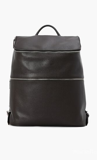 Zipper Leather Backpack