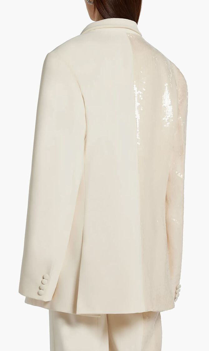 Double Breasted Half and Half Sequined Blazer