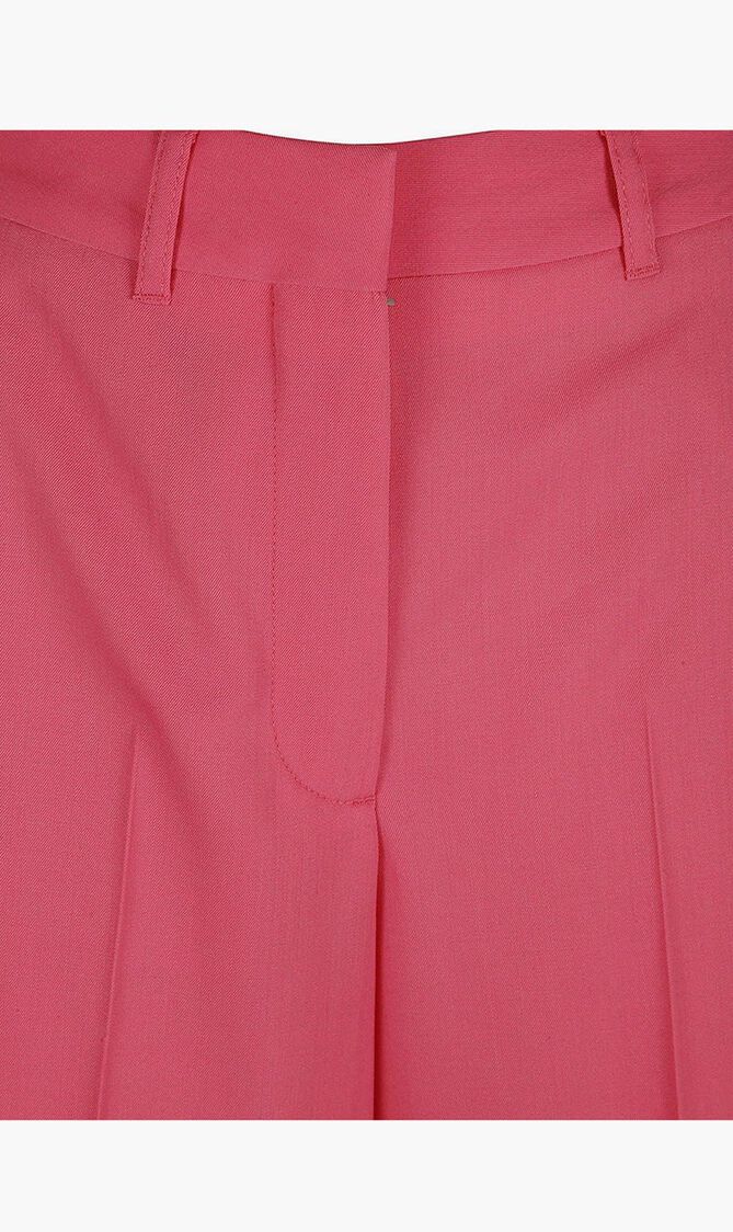 Straight Leg Pleated Trousers