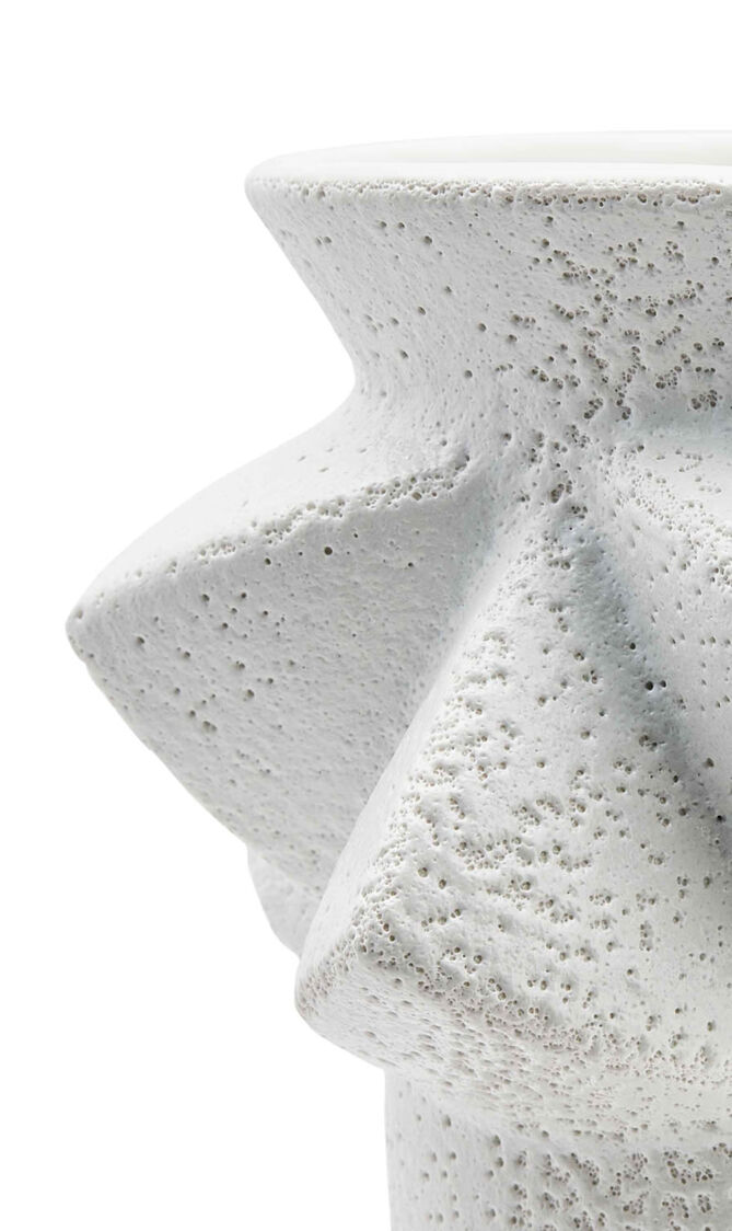 JNR ACCORDION LARGE VASE - WHITE