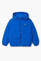 Hooded Puffer Jacket with Crocodile at the back